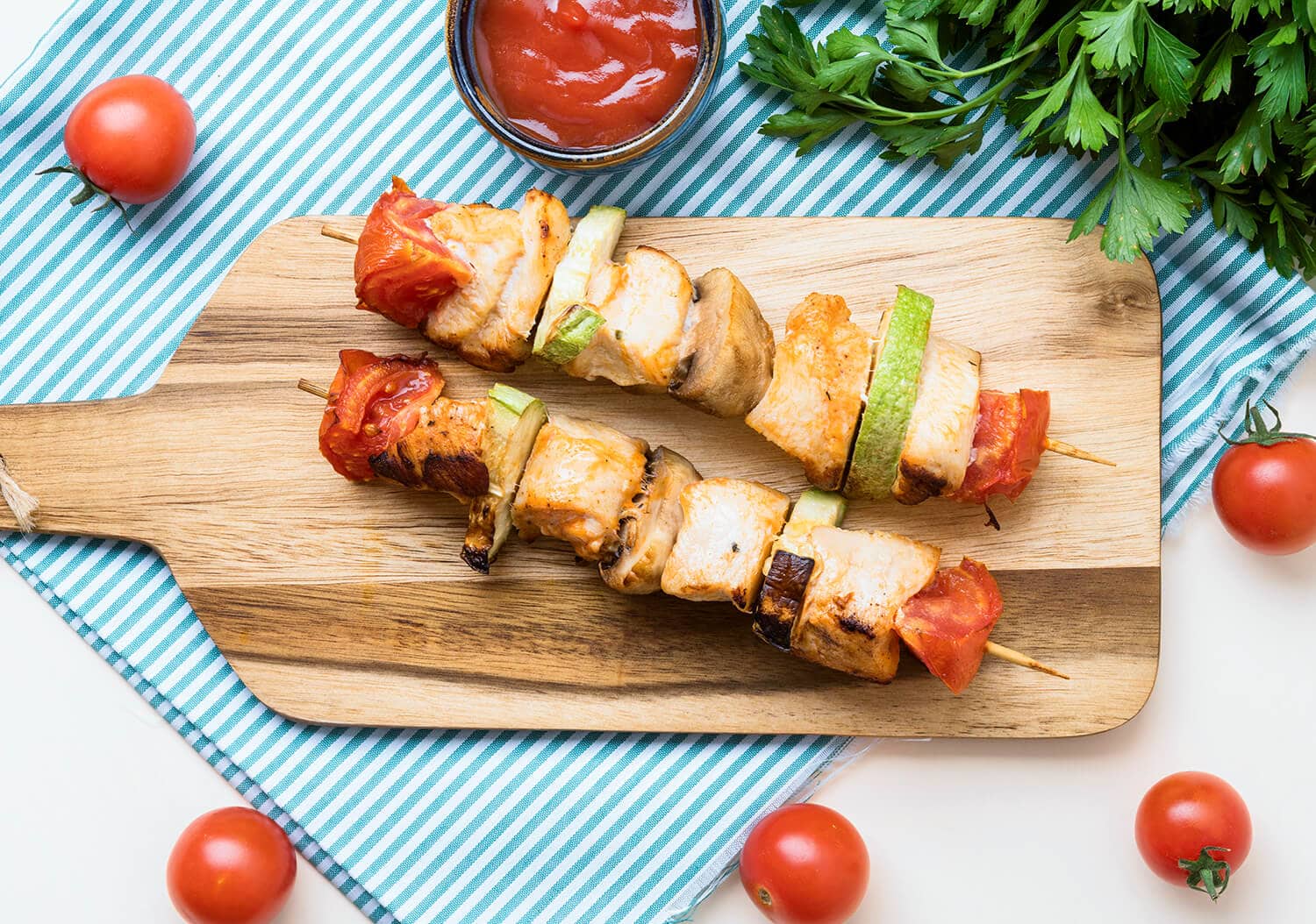 Vegetable and Halloumi Grilled Skewers - TwointheKitchen