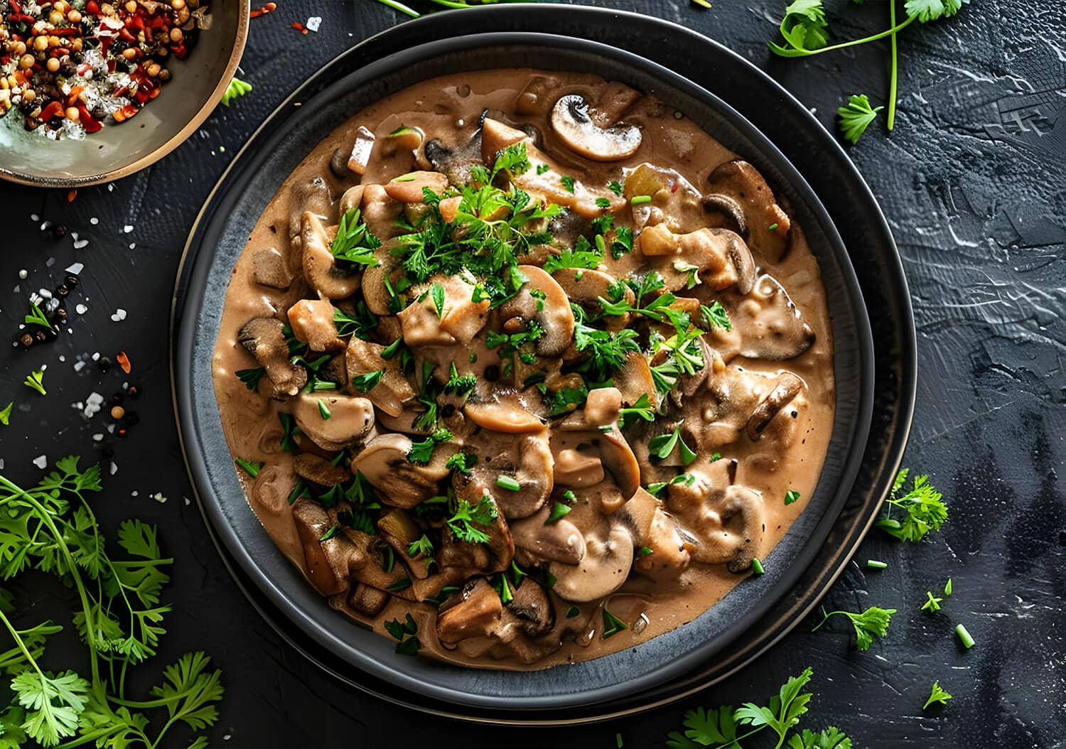 Creamy Vegan Stroganoff with Mushrooms - TwointheKitchen