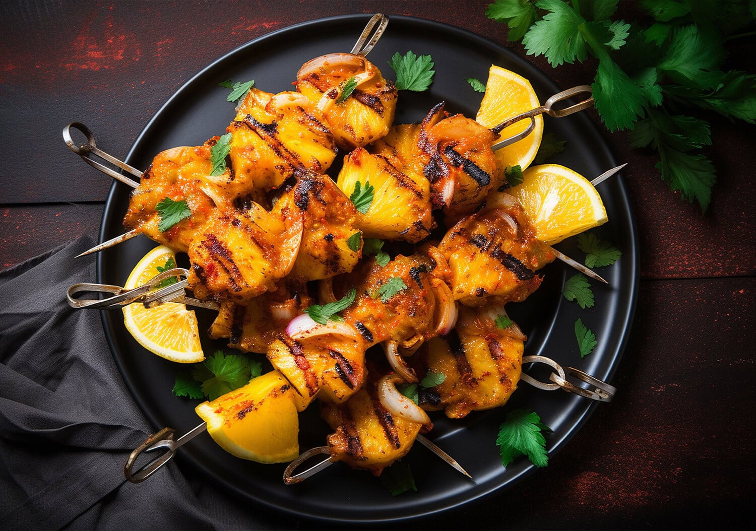 Grilled Pineapple Shrimp Skewers with Sweet Chili - TwointheKitchen