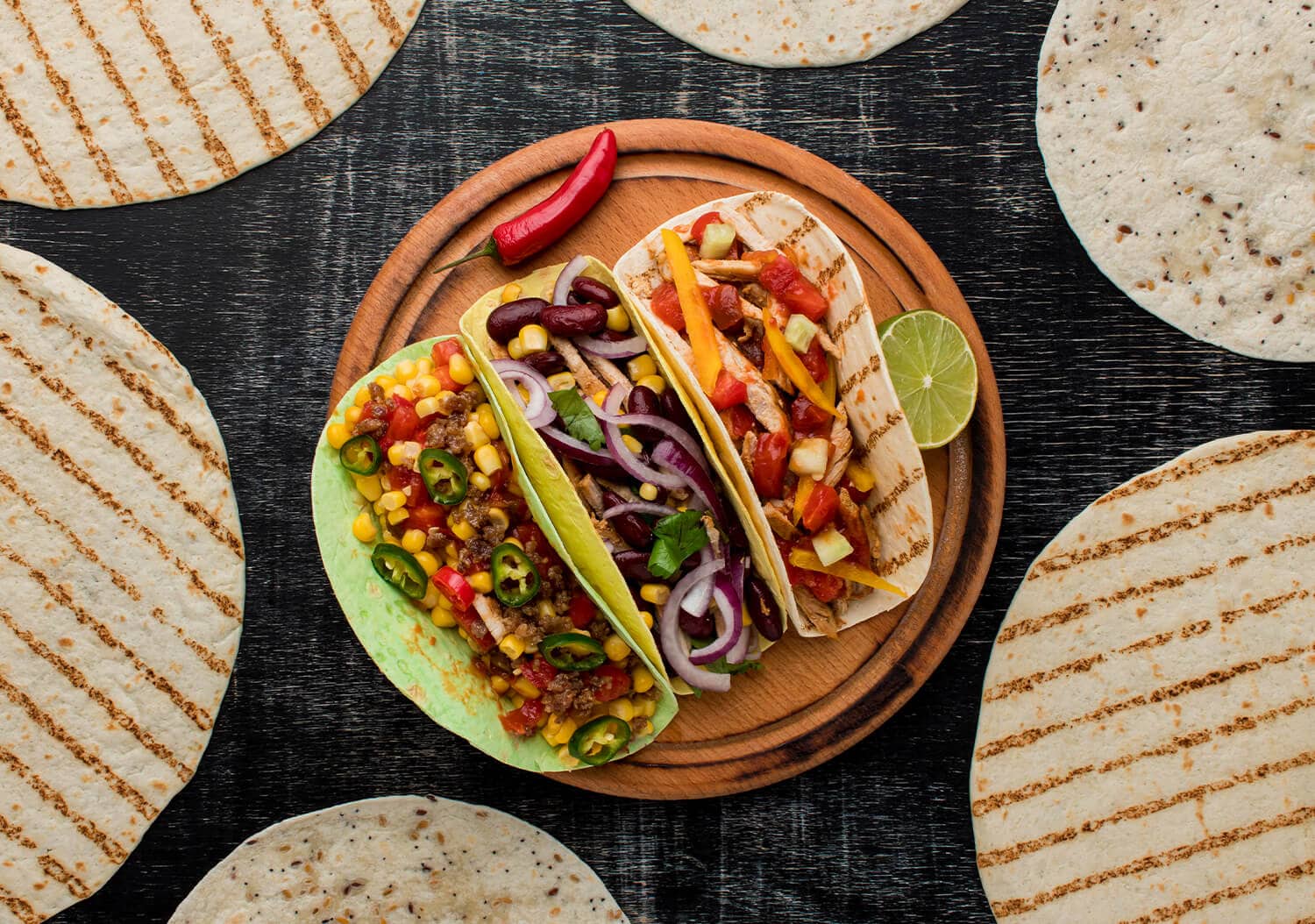 Black Bean and Corn Tacos with Salsa - TwointheKitchen